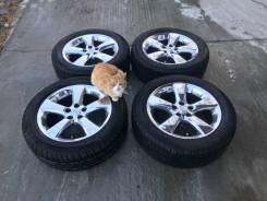 Диски Lexus хром R18 на летней резине Dunlop в Хабаровске Диски Lexus хром R18 на летней резине Dunlop. x18" 5x114.30