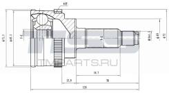 ШРУС внешний JD JCT0041A в Иркутске Шрус подвески наружный. Suzuki: Alto, Wagon R Solio, Wagon R Wide, Cervo, Ignis, Lapin, Swift, Kei, Wagon R Plus, MR, Twin Mazda AZ-Wagon, MD11S, MD12...