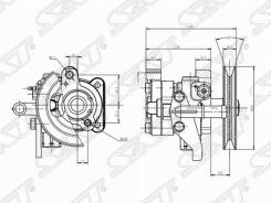 Насос ГУР Hyundai Accent/Тагаз 1.6 95-05/Elantra 1.6 00-06 в Краснодаре Гидроусилитель руля. Hyundai: Accent, Elantra, Lantra, Excel, Avante, Coupe, Verna, Pony