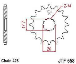   JTF558.16 Yamaha DT125/200, TZR125, XVS125 