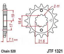 Звезда ведущая для мотоцикла JTF1321.14 фото