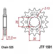   JTF1591.16 Yamaha FZ8 Fazer 10-14 TDM900 02-11 