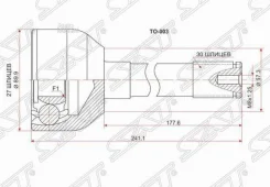 ���� �������� Toyota LAND Cruiser Prado LJ7#/4Runner/Hilux/SURF 3Y/2L/3L 83- �������� SAT 'TO003 ����