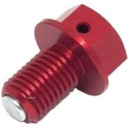    Zeta Magnetic Drain Bolt M10x22-P1.5 Red, ZE58- 