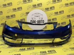 Передний бампер на Kia Rio 3 рестайлинг синий WGM