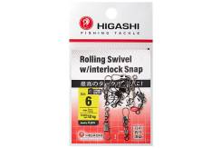    Higashi Rolling Swivel w/Interlock Snap, 6 