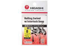    Higashi Rolling Swivel w/Interlock Snap, 8 