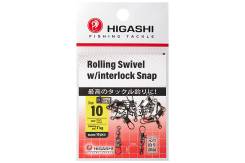    Higashi Rolling Swivel w/Interlock Snap, 10 