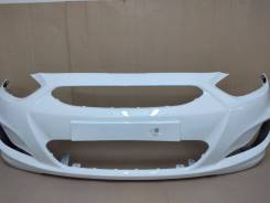Бампер передний Hyundai Solaris 2010-2014г Белый Cristal White