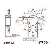   704.17   JT Sprockets . JTF70417RB 