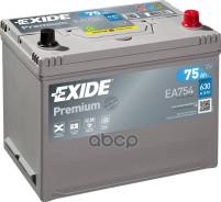   Premium [12V 75Ah 630A Koreanb1] 270X173x222mm  Etn 0 [-/+]   1(En) ["+" D 19.5 "-" D17.9] Exide . EA754 