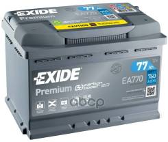   Premium [12V 77Ah 760A B13] 278X175x190mm  Etn 0 [-/+]   1(En) ["+" D 19.5 "-" D17.9] Exide . EA770 