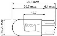   10   W5w 12V 5W W2.1x9.5d Blue Effect ( ) Valeo 032700 