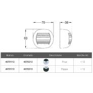     White 70 x 63 x 38 mm Forniture nautiche italiane 4070112 Apollo 225 12V 