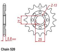   Sunstar 3A114 Kawasaki KX450F 14Z  Jtf1565.14 