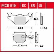 .   84,9X42,4X7/47,4X37x9 Moto Adly / Aeon / Aprilia / Cpi / E-Ton / Fantic / Hyosung / Italjet / Kawasaki / Keeway / Muz / Pgo / Rex / Sachs / Suzuki / Tgb / Tm / Rieju TRW . MCB519 