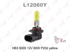  HB3 9005 12V 60W P20D Yellow LYNXauto L12060Y 