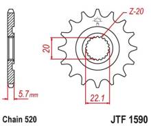   JT sprockets JTF1590.13SC 