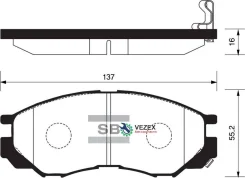 ������� ��������� Mitsubishi Pajero �����. Sangsin Brake SP2011 ����