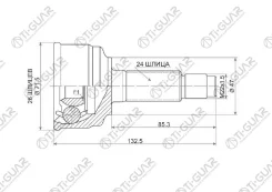 ���� �������� /TI-GUAR ��� Toyota Passo 2004-, Daihatsu Boon KGC1# M300S/M310S 1.0L 1KRFE /26*47*24; TG-9575; (TO-E075 TO-075) 43420B1010 43410B1010 CO3681 Tiguar TG-9575 ����