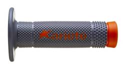  2 Vulcan OFF-ROAD Grips Orange-GREY Ariete 02643-ARGR 