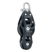  Black / Silver Harken 6232 Element Fiddle Swivel Block 45 Mm 