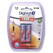   2  Grey, 2  Digivolt BT2-1400 AA/R6 1400mAh 