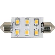   Festoon 42 mm Cool White 90 Lumens Scandvik 390-41105P 