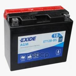  Exide Moto Agm 10 / L+ 150X70x130 En160  Exide . ET12B-BS 