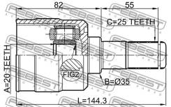   20x35x25 Febest 1211IX35R 