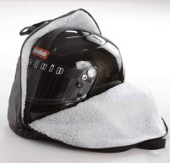    RaceQuip Helmet Bag Heavy Duty Oversize Fleece Lined Zippered Black 