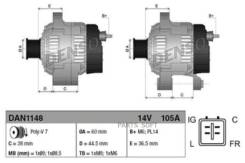  14V 105A Honda Accord VIII 2.0 08-> / CR-V III 2.0 06-> 