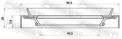   44.3x94.3x7.9x26 Toyota Hilux 2.4D/2.5D/3.0D 05> 