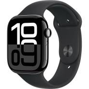  Black Aluminium / Black S-M Apple MWY33QL/A Watch Series 10 GPS + Cellular 46mm Sport Band 