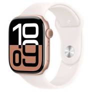  Rose Gold Aluminium / Light Blush M-L Apple MWY73QL/A Watch Series 10 GPS + Cellular 46mm Sport Band 