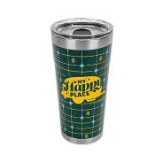  My Happy Place 20oz Green Grid Camco 17-53325 