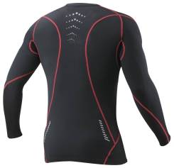  Komine JKL-124 Compression Thermal Undershirts Black/Red, M 