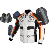  Komine JK-593 Protect F-Touring JKT L, Light Grey/Orange 