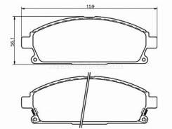 ������� ��������� (�������) Nissan Pathfinder 95-04 / Serena 99-05 / X-Trail 00-15 / Infiniti QX4 96 Akebono AN-450WK, �������� ����