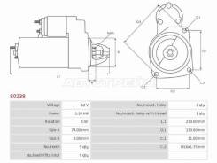  Toyota Caldina (T210) 97-02 / Corolla (E100, E110) 95-01 / Carina (T210) 96-01 / Carina E 92- AS-PL S0238 