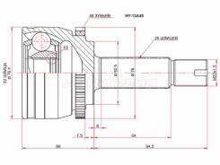  (/ ) Hyundai Solaris 10-17 / Kia Rio 05-17 / Hyundai Accent 11-17 / i30 07-10 SAT HY-13A48,  