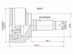 (/ ) Honda Accord 02-13 / CR-V 01-06 / Stepwgn 05-21 / Element 02-11 SAT HO-57,  