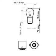   10   P21W 12V 21W BA15S Moto 