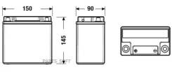  Start&Stop Auxiliary 12V 14Ah 200A 150x90x145  ETN1     Exide EK151 