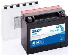 Аккумулятор MOTO AGM 18Ah 270A 175x87x155 полярность ETN 1 токовыводы M04 Exide ETX20HBS фото