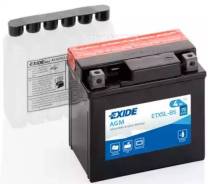 Аккумулятор MOTO AGM 4Ah 70A 113x70x105 полярность ETN 0 токовыводы M04 Exide ETX5LBS фото