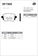 ������� ��������� �������� Audi A1, Seat Leon, Skoda Octavia 1.0-2.0i/TDi 12 SP1900 Sangsin Brake SP1900 ����