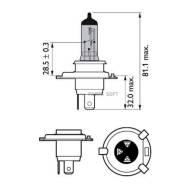   H4 12V 60/55W WhiteVision ultra moto  1 Philips 