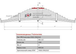  ! , 12, 90x12 L=1440 Kamaz  43102912112 