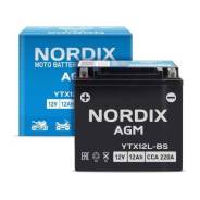    Nordix AGM 12 , CCA 220A, 148*85*131 (1/6) Nordix YTX12L-BS. NDX 